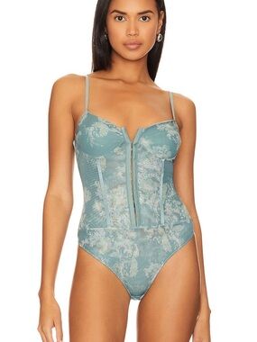 Free People Intimately Night Rhythm Corset Bodysuit